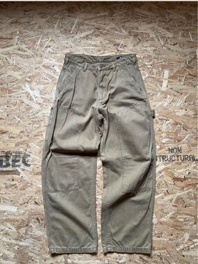 Zara Tan Cargo Carpenter Pants